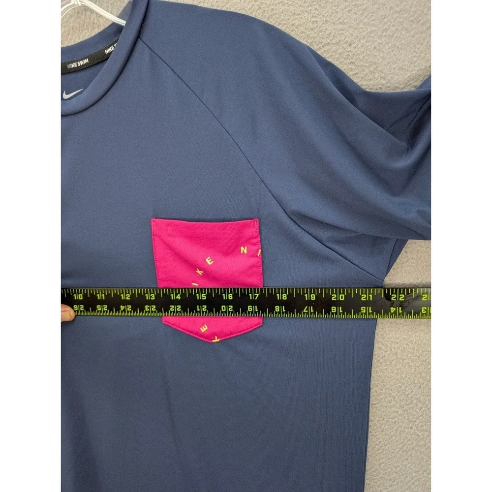 Nike Swim Dri-Fit T-Shirt Men's M‎ Blue Short Sleeve Active Hydroguard Athletic